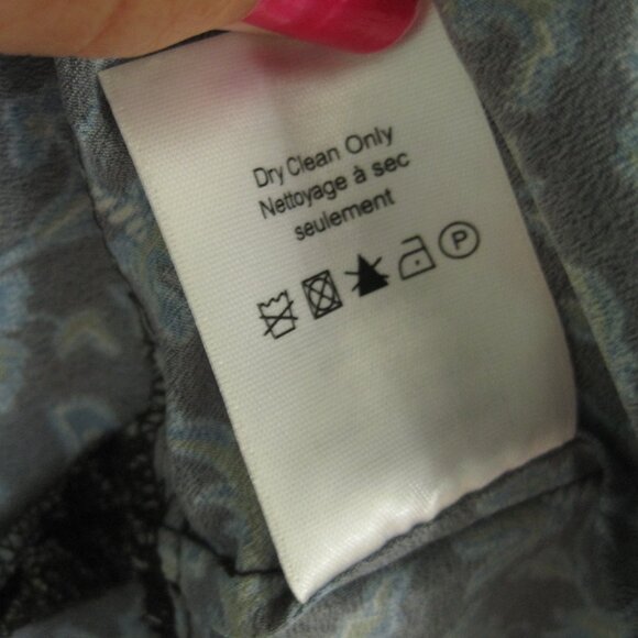 Veronica Beard Rosalia Mini Paisley Dress Size 2 Ruched Silk Blue Black Floral - Picture 6 of 7